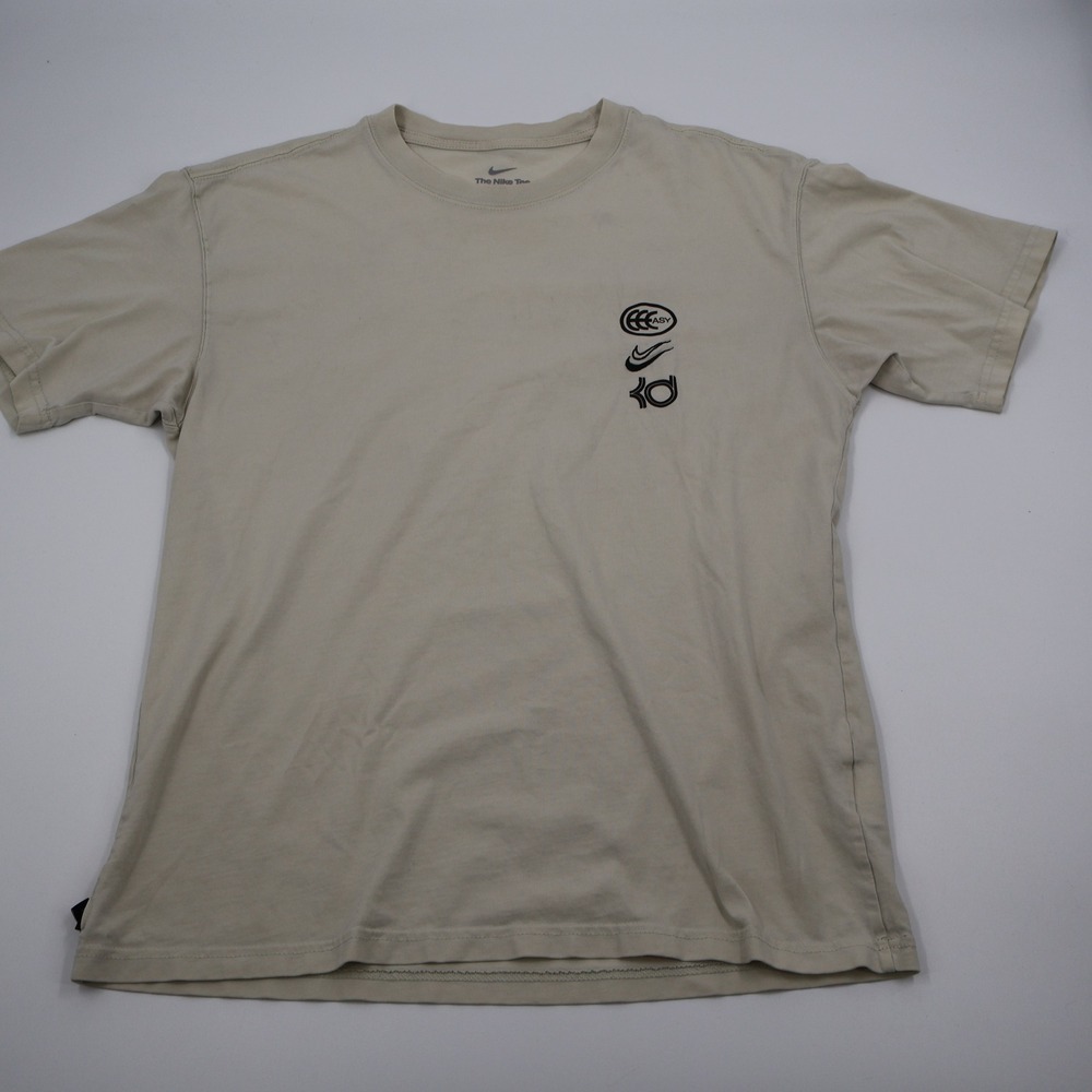 Nike Kevin Durant Easy Graphic T-Shirt Mens Small Tan FD0060-113 Loose Fit